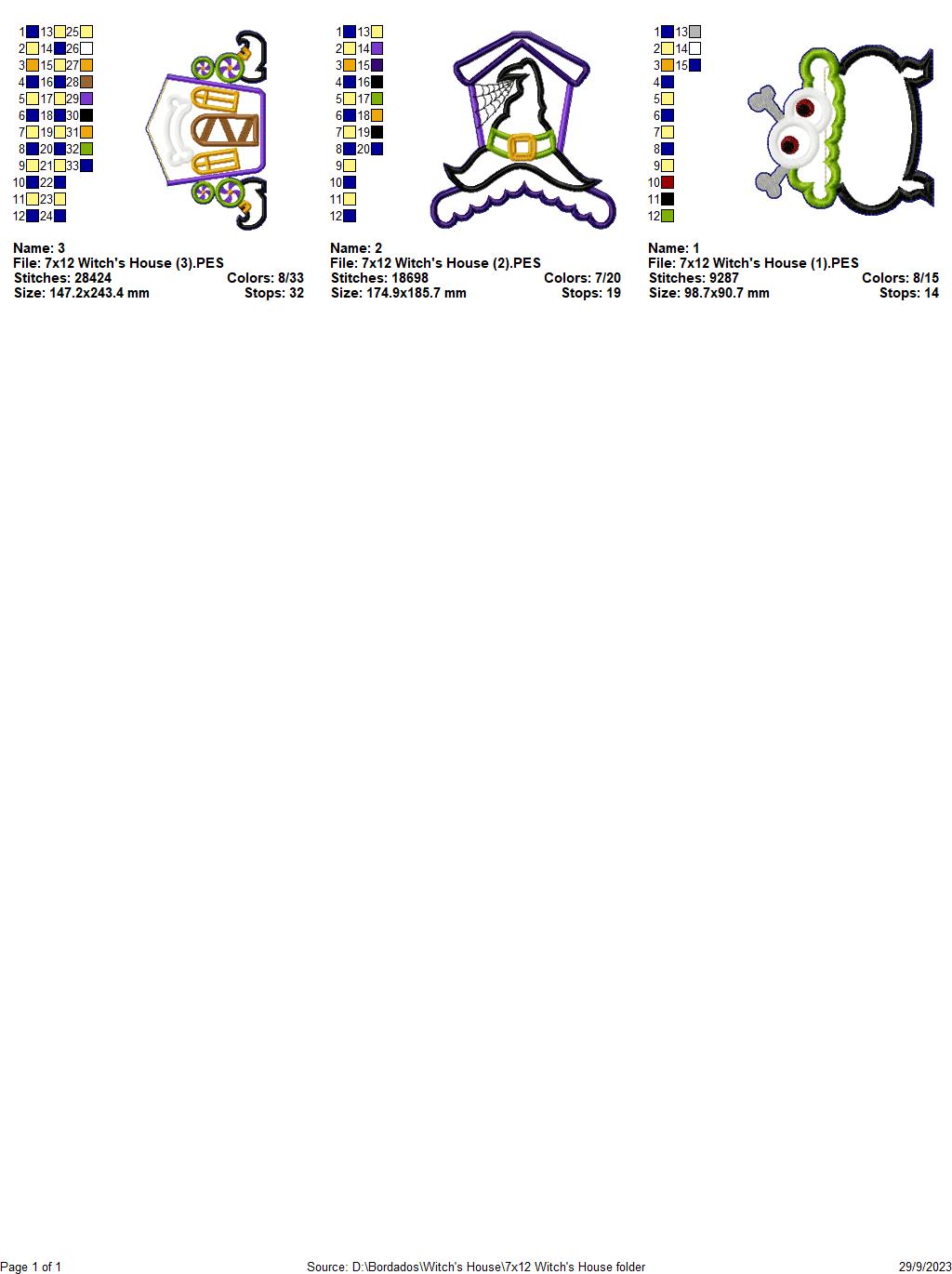 Witch's House - ITH Project - Machine Embroidery Design