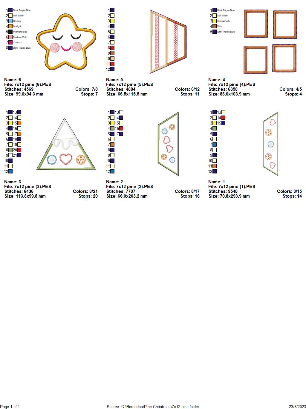 Christmas Tree Vase Ornament - ITH Project - Machine Embroidery Design