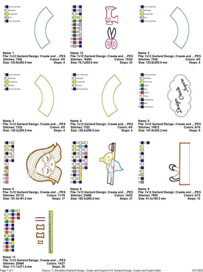 Design, Create and Inspire Wreath - ITH Project - Machine Embroidery Design