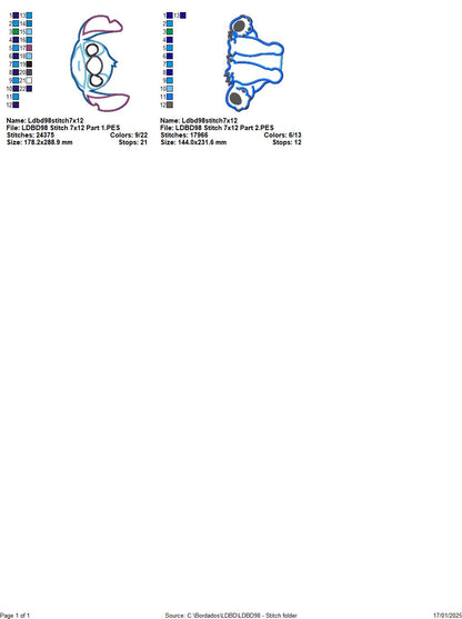 Cute Stitch - ITH Project - Machine Embroidery Design