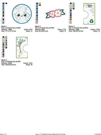 Earth's Day - ITH Project - Machine Embroidery Design