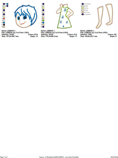 Inside Out Set of 9 Designs - ITH Project - Machine Embroidery Design