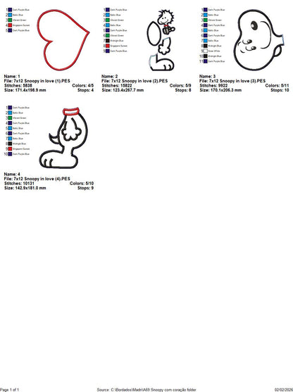 Valentine Puppy Boy – ITH Project – Machine Embroidery Design