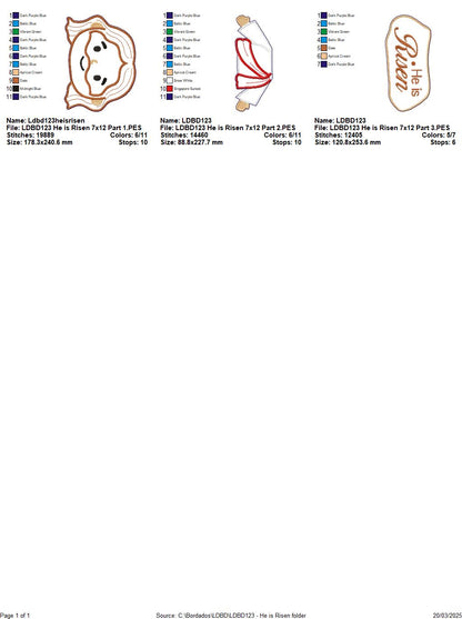 He is Risen Jesus - ITH Project - Machine Embroidery Design