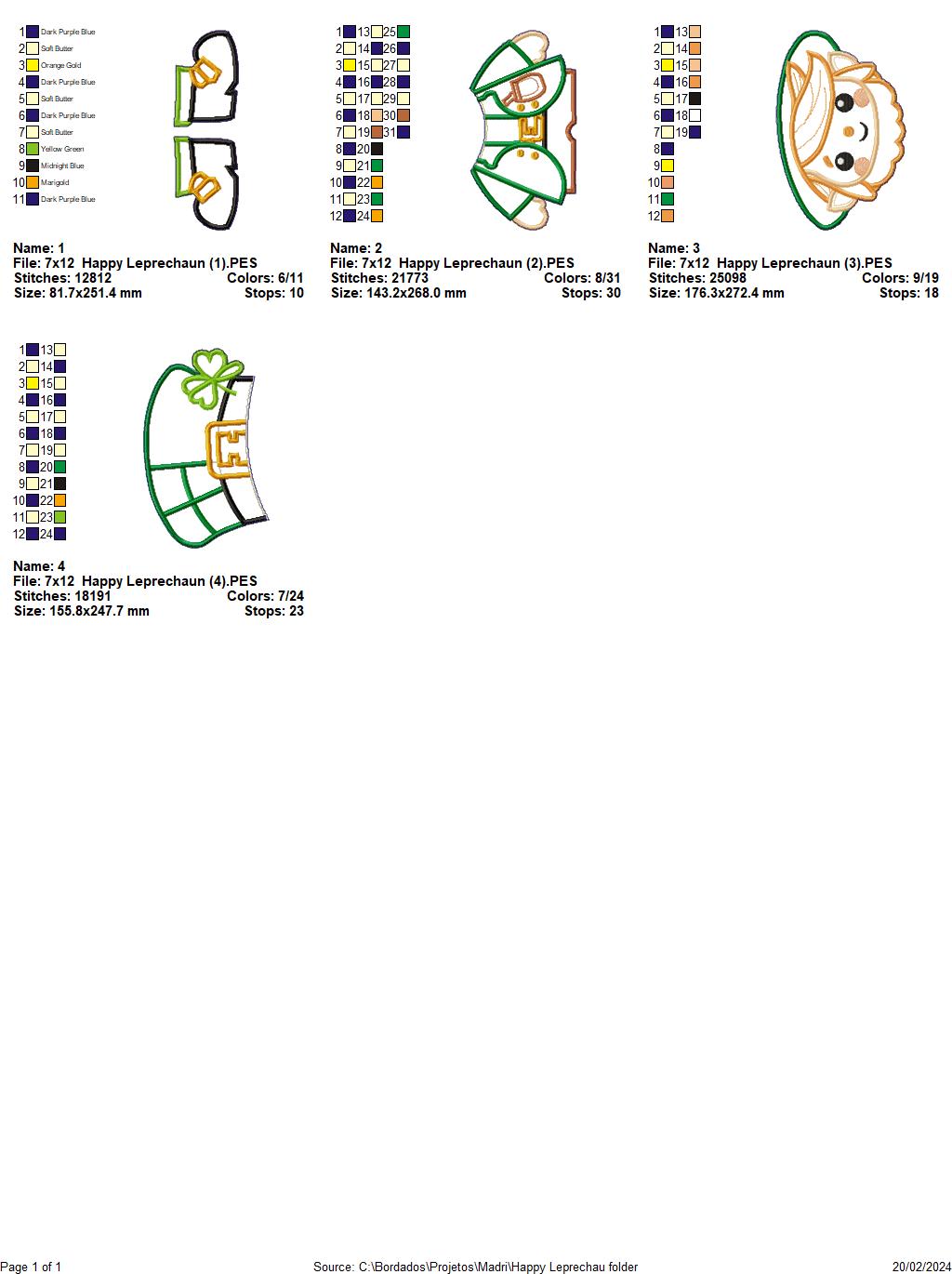 Cute Leprechaun - ITH Project - Machine Embroidery Design