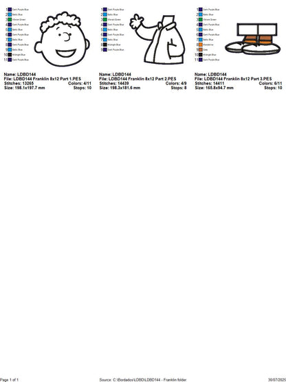 Franklin – ITH Project – Machine Embroidery Design