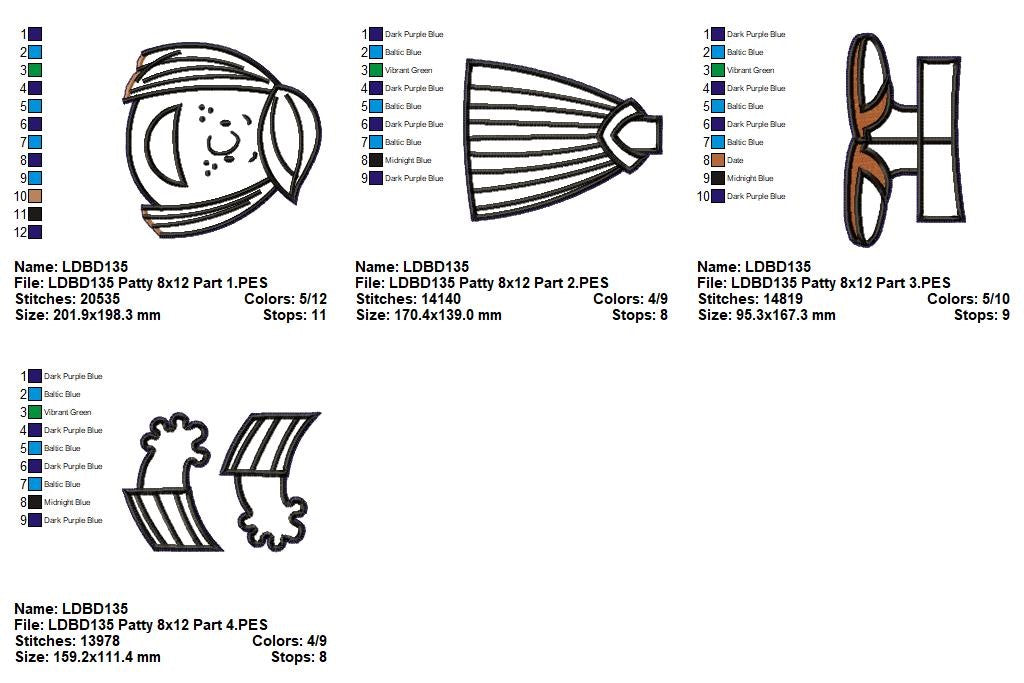 Peppermint Patty – ITH Project – Machine Embroidery Design