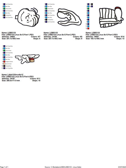 Linus – ITH Project – Machine Embroidery Design