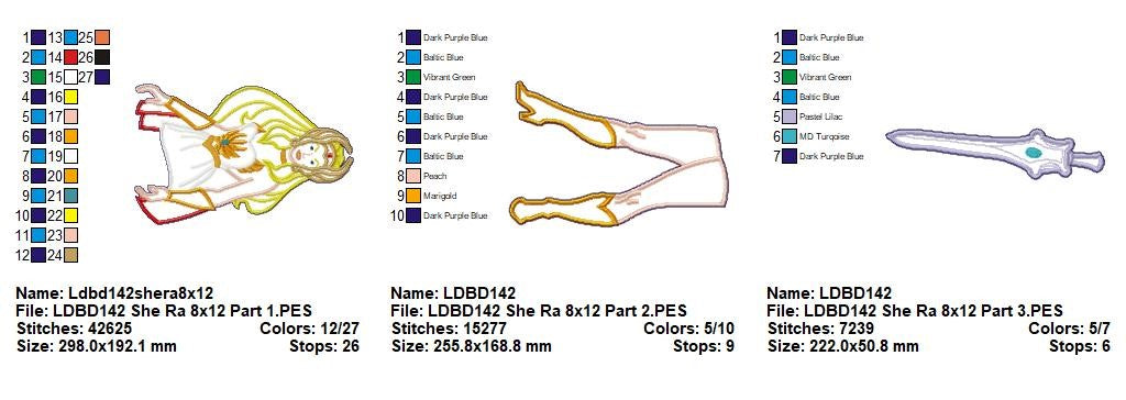 She-Ra – ITH Project – Machine Embroidery Design