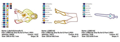 She-Ra – ITH Project – Machine Embroidery Design