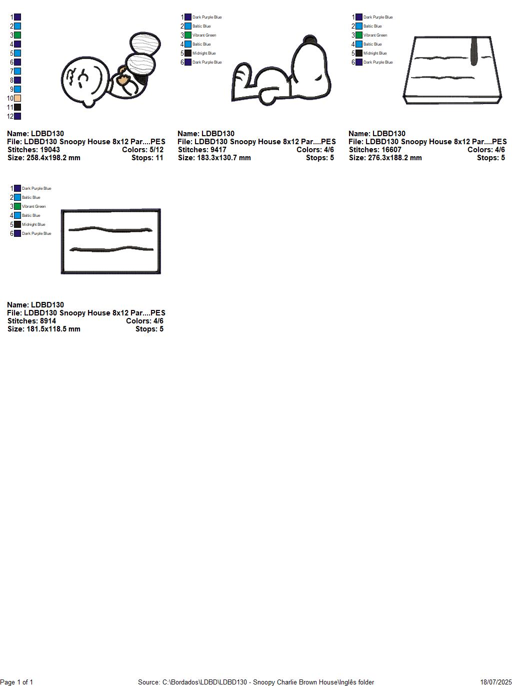 Snoopy and Charlie Brown Doghouse - ITH Project - Machine Embroidery Design