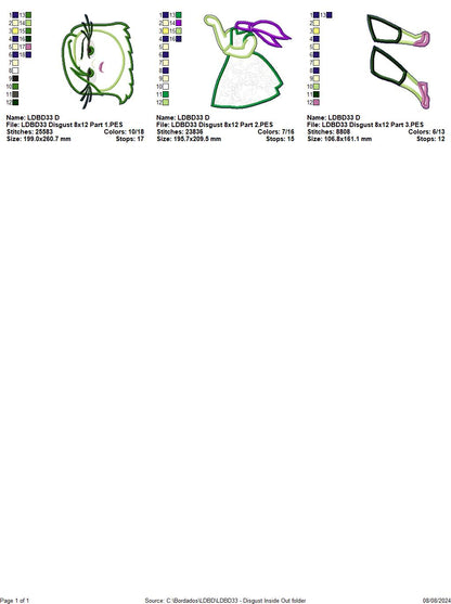 Inside Out Set of 9 Designs - ITH Project - Machine Embroidery Design