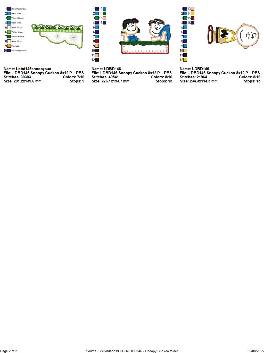 Peanuts Cuckoo Clock – ITH Project – Machine Embroidery Design