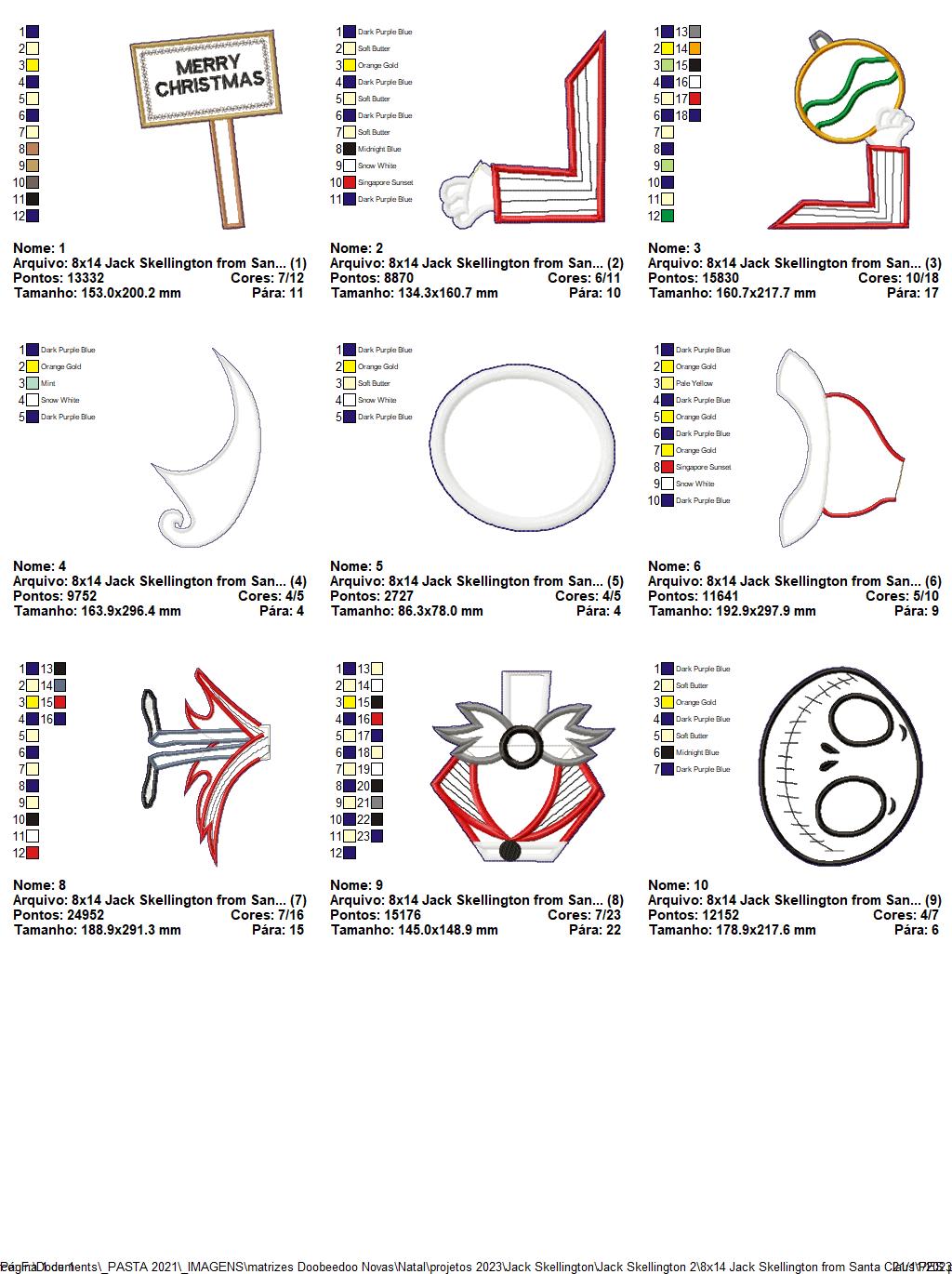 Jack Skellington as Santa Claus - ITH Project - Machine Embroidery Design