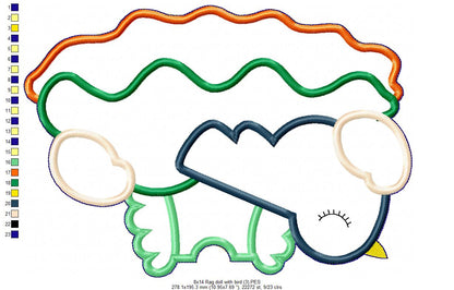 Rag doll with Bird - ITH Project - Machine Embroidery Design