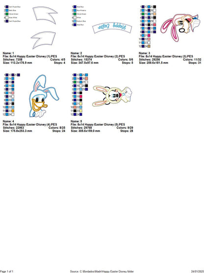 Disney Happy Easter - ITH Project - Machine Embroidery Design