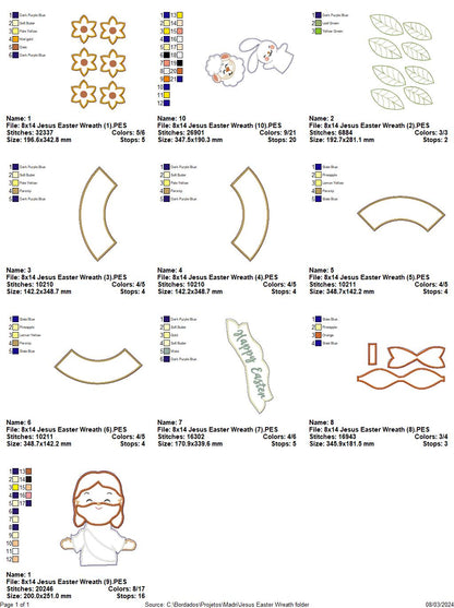 Jesus Easter Garland - ITH Project - Machine Embroidery Design