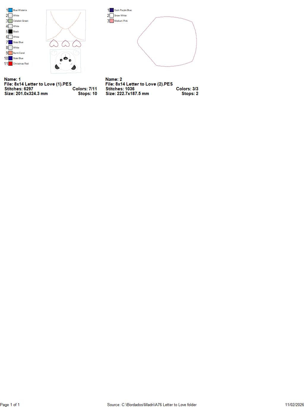 Valentine Bear Envelope – ITH Project – Machine Embroidery Design