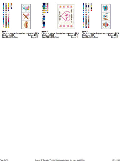 Mother's Day Hanger - ITH Project - Machine Embroidery Design