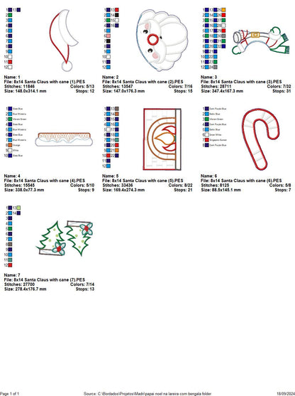 Santa Claus in the fireplace - ITH Project - Machine Embroidery Design