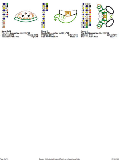 Leprechau Child - ITH Project - Machine Embroidery Design