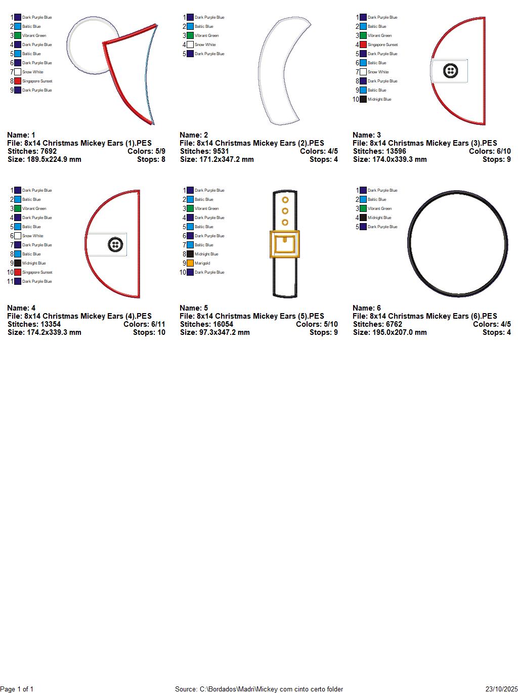 🎅 Santa Mickey – ITH Project – Machine Embroidery Design