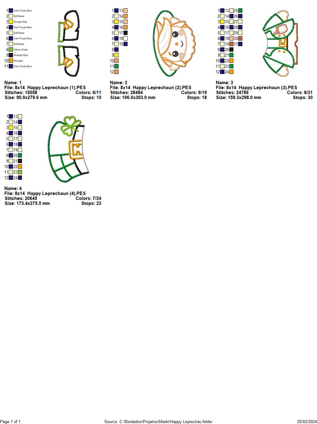 Cute Leprechaun - ITH Project - Machine Embroidery Design