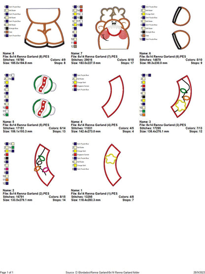 Reindeer Wreath - ITH Project - Machine Embroidery Design