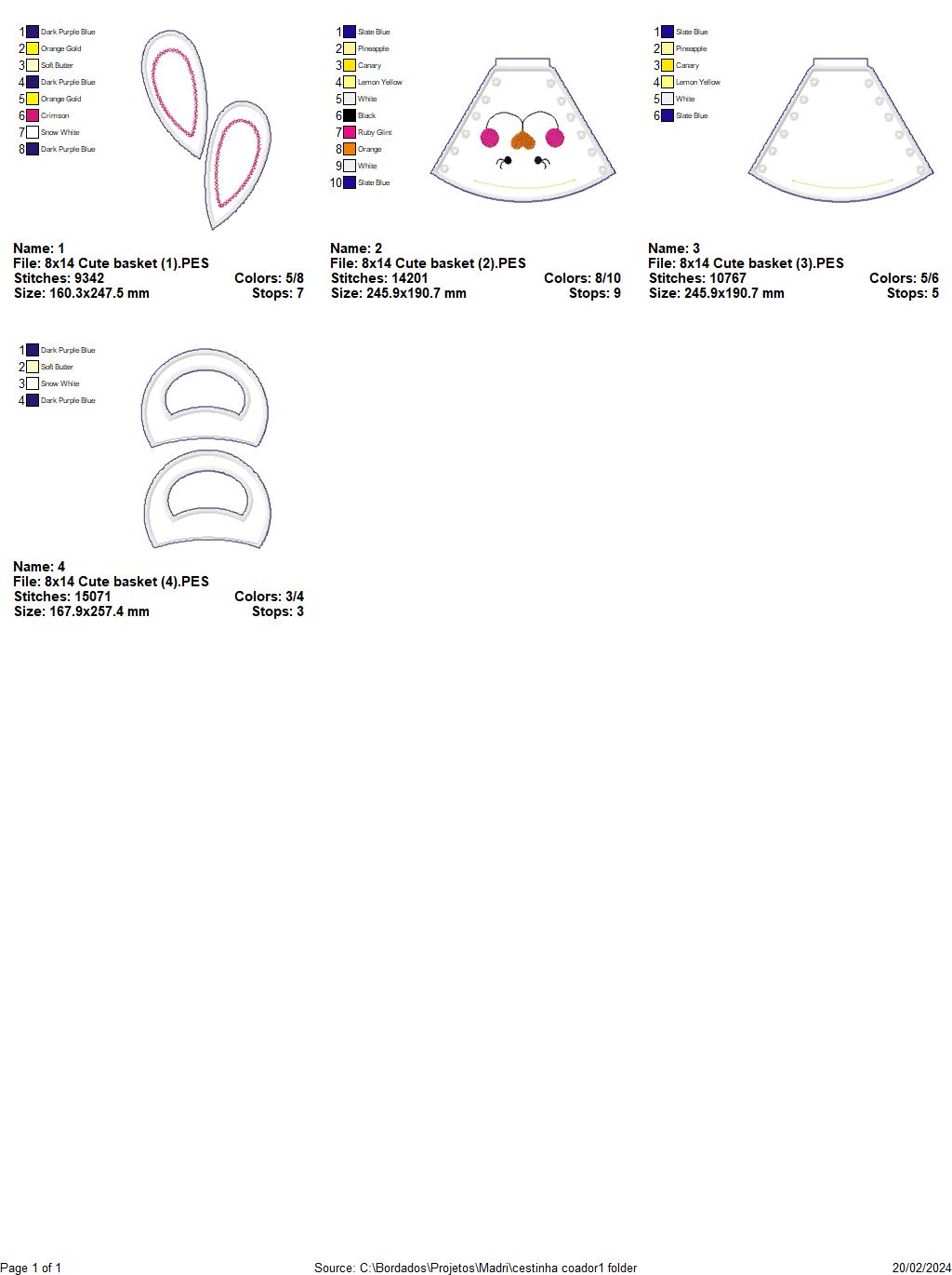 Easter  Candy Bag - ITH Project - Machine Embroidery Design