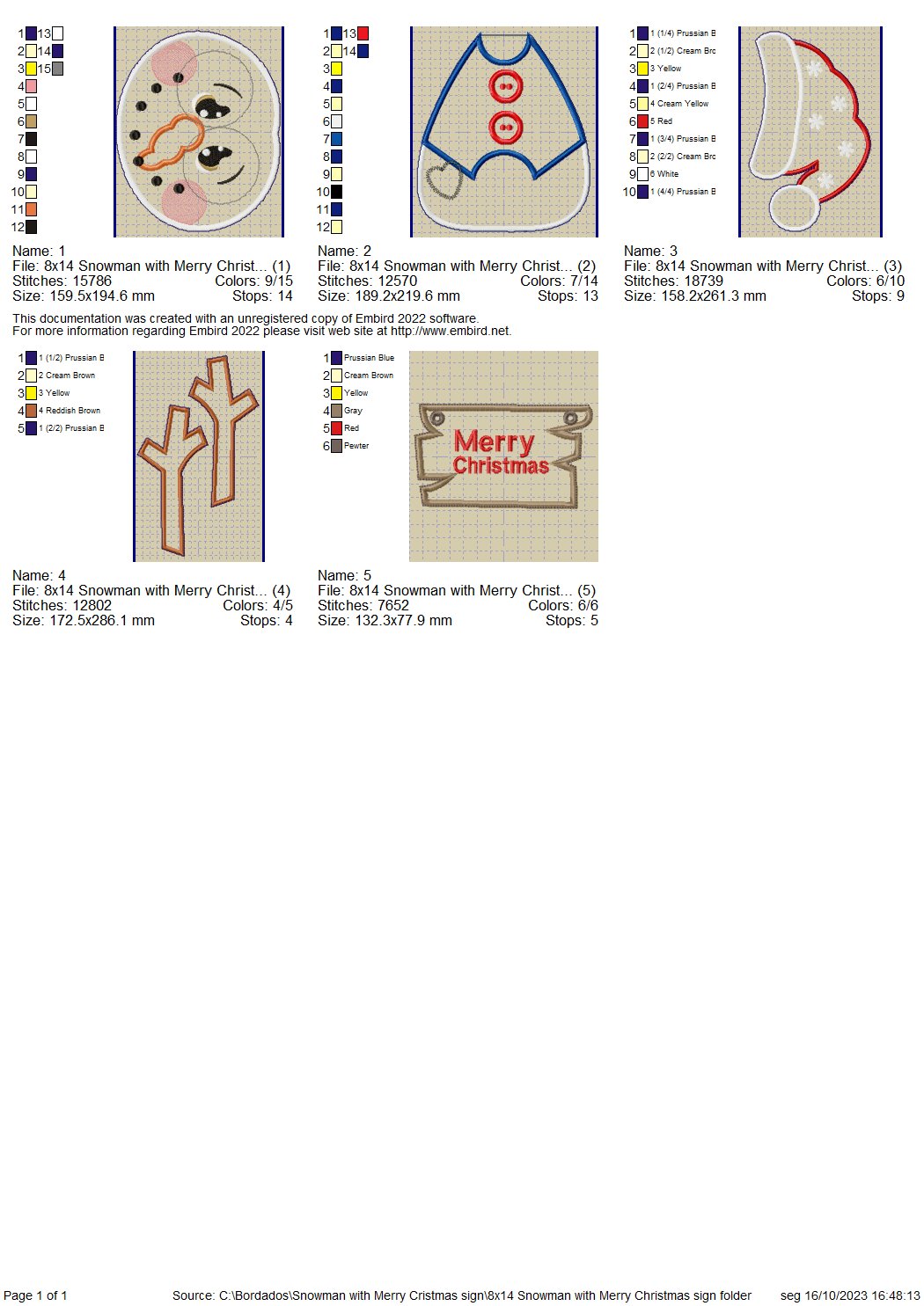 🎅 Christmas Trio – ITH Project – Machine Embroidery Design