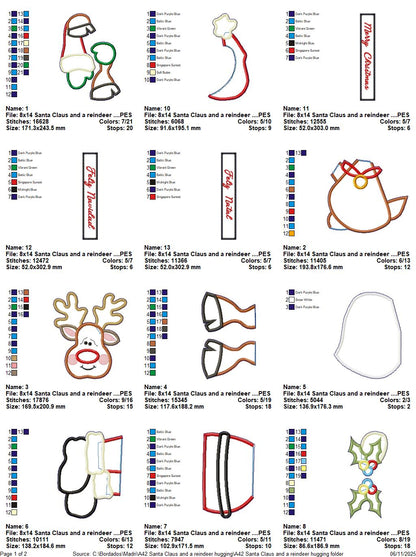 Santa and Reindeer – ITH Project – Machine Embroidery Design