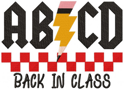 Rock Your School Year 🎸✏️ Back to Class -  Fill Stitch - Machine Embroidery Design