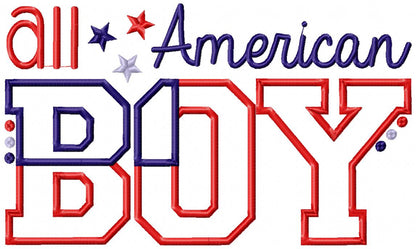 All American Girl & Boy – Appliqué – Machine Embroidery Design