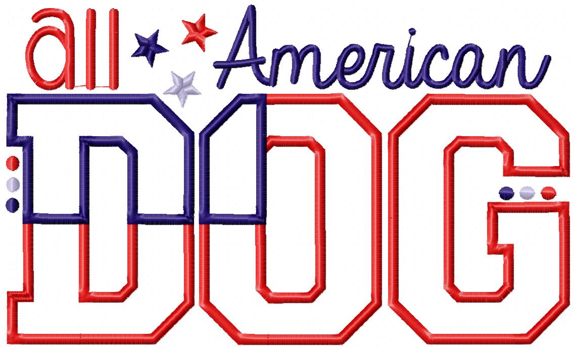 All American Dog & Cat – Appliqué – Machine Embroidery Design