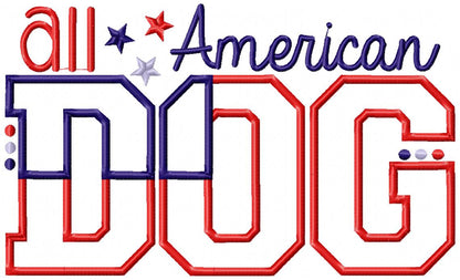 All American Dog & Cat – Appliqué – Machine Embroidery Design