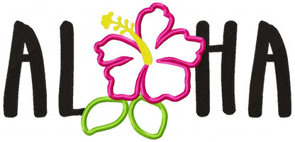 💗 Tropical Aloha Hibiscus 🌴 – Appliqué – Machine Embroidery Design