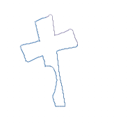 America Cross and Hearts - Applique - Machine Embroidery Design