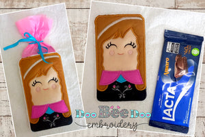 Anna Princess Frozen Candy Holder - ITH Project - Machine Embroidery Design