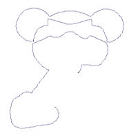 Baby Bear Girl with Feeding Bottle - Applique - Machine Embroidery Design
