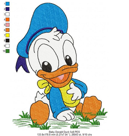 Baby Duck - Fill Stitch - Machine Embroidery Design