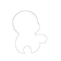 Baby Duck Girl - Applique