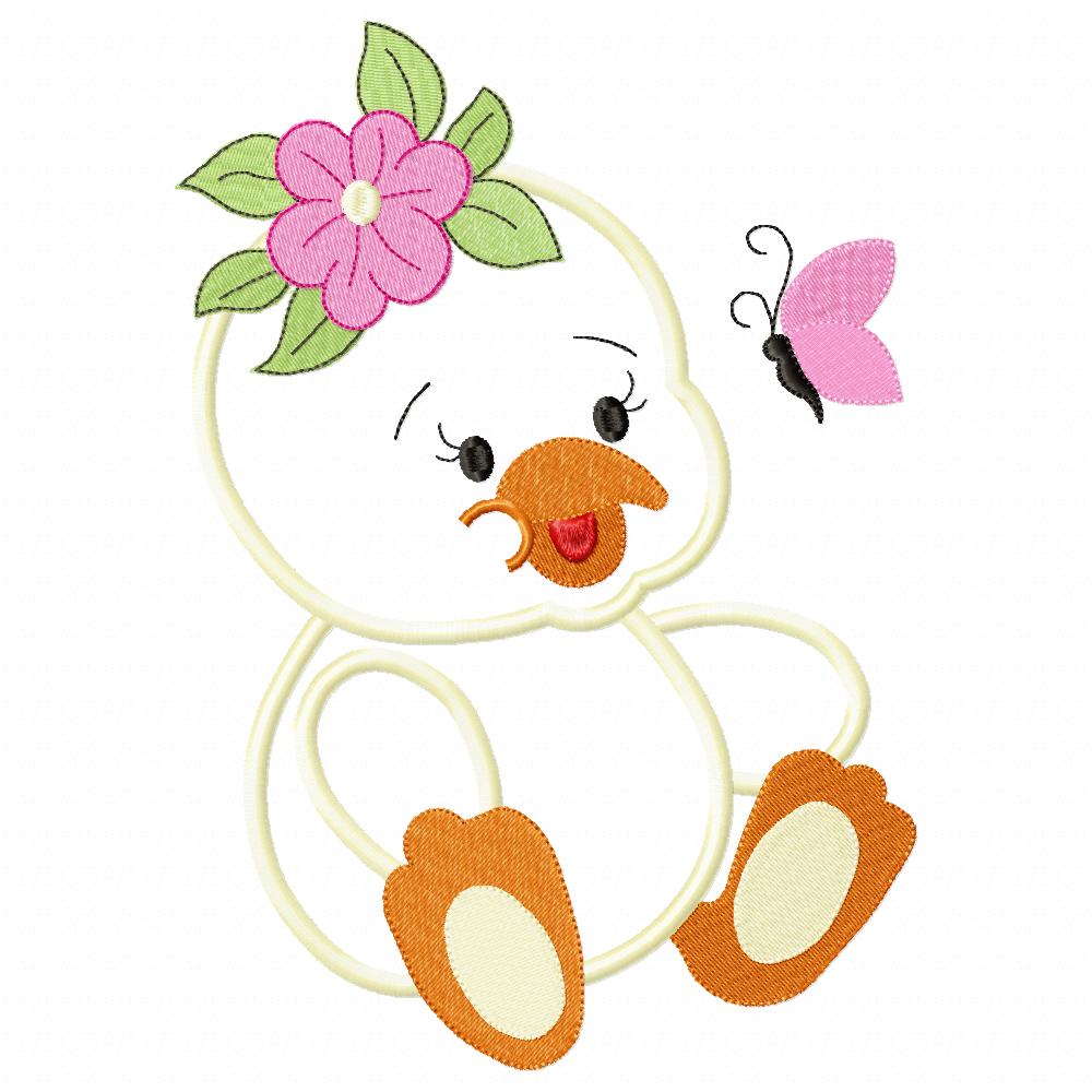Baby Duck Girl - Applique