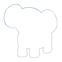 Safari Elephant Boy - Applique - Machine Embroidery Design