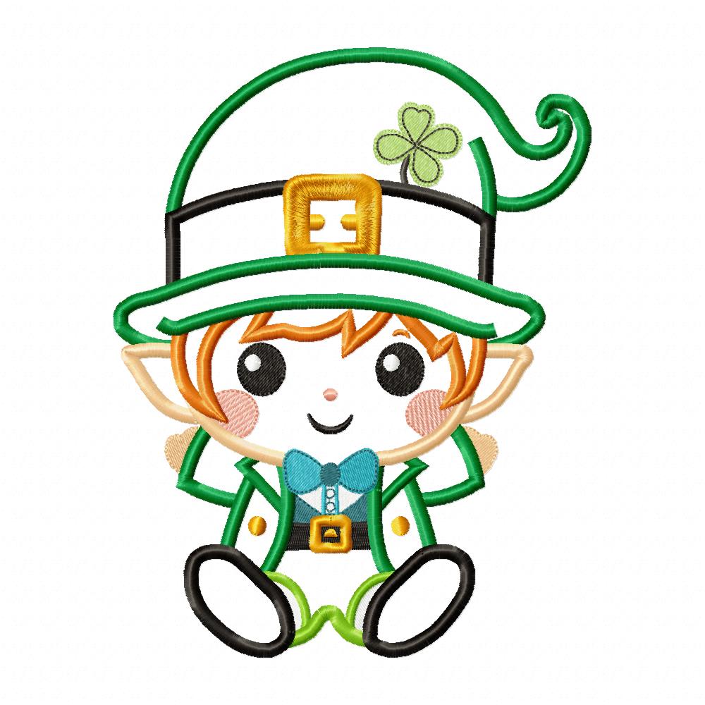 Baby Leprechaun  - Applique - Machine Embroidery Design