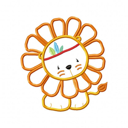 Baby Lion - Applique - Machine Embroidery Design