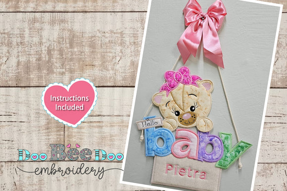 Nursery Baby Lion Girl - ITH Project - Machine Embroidery Design