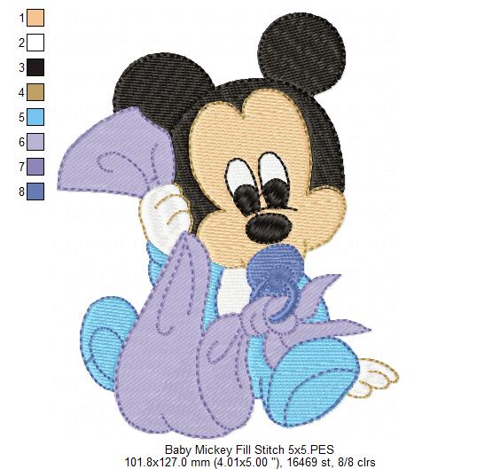 Baby Mouse Boy - Fill Stitch - Machine Embroidery Design