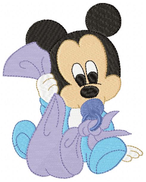 Baby Mouse Boy - Fill Stitch - Machine Embroidery Design