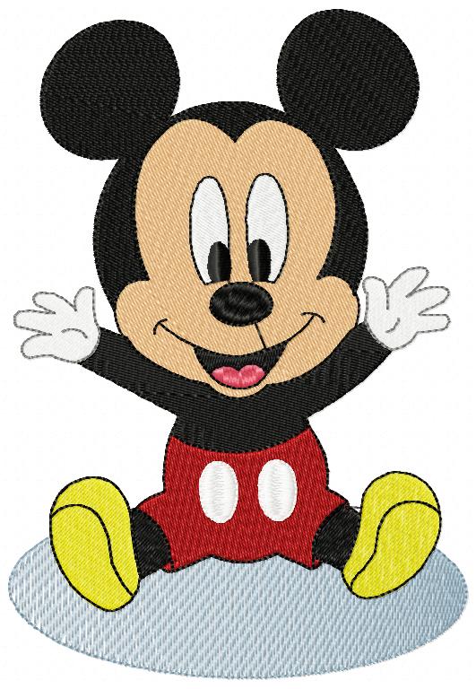 Baby Mouse Boy with Open Arms - Fill Stitch - Machine Embroidery Design