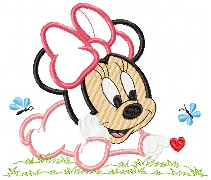 Cute Baby Mouse Girl - Applique